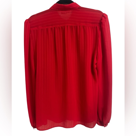 Beautiful vintage red sheer blouse - Picture 2 of 5